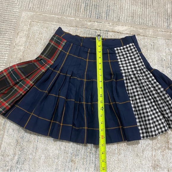 Zara Patchwork Tartan Plaid Mini Skirt - Picture 6 of 8